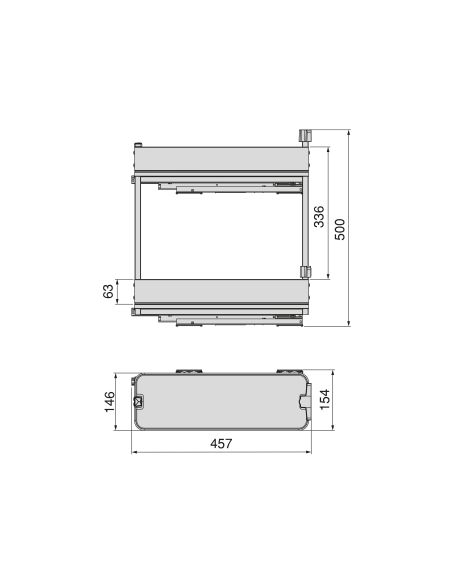 Emuca Portabottiglie laterale estraibile Harmony con chiusura soft, Modulo larghezza 200mm altezza 700mm, Grigio Antracite