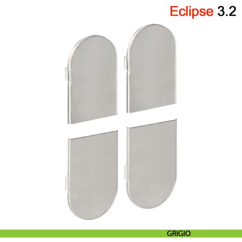 Kit coperture per cerniera a scomparsa AGB Eclipse 3.2 - grigio