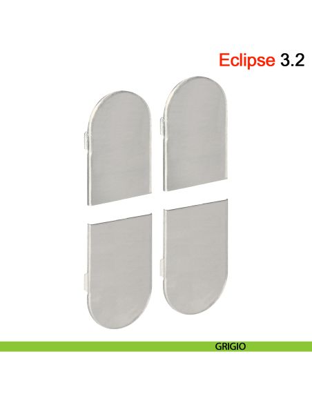 Kit coperture per cerniera a scomparsa AGB Eclipse 3.2 - grigio
