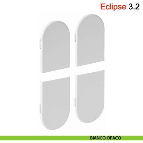 Kit coperture per cerniera a scomparsa AGB Eclipse 3.2 - bianco