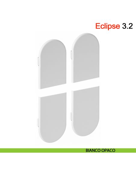 Kit coperture per cerniera a scomparsa AGB Eclipse 3.2 - bianco