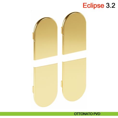 Kit coperture per cerniera a scomparsa AGB Eclipse 3.2 - ottonato verniciato PVD