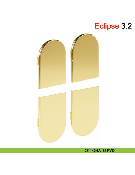 Kit coperture per cerniera a scomparsa AGB Eclipse 3.2 - ottonato verniciato PVD