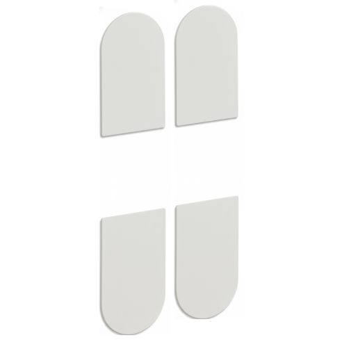 Kit coperture per cerniera a scomparsa AGB Eclipse 3.0 - bianco