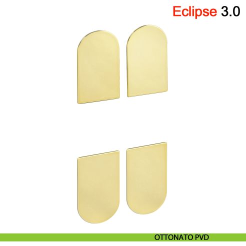 Kit coperture per cerniera a scomparsa AGB Eclipse 3.0 - ottonato verniciato PVD