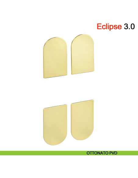 Kit coperture per cerniera a scomparsa AGB Eclipse 3.0 - ottonato verniciato PVD