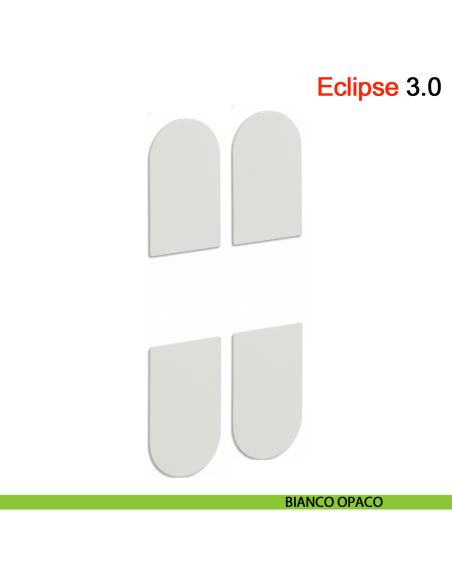 Kit coperture per cerniera a scomparsa AGB Eclipse 3.0 - bianco