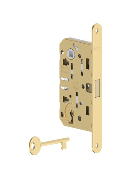 Serratura magnetica AGB Polaris 2XT chiave interasse 90 mm - ottonato verniciato