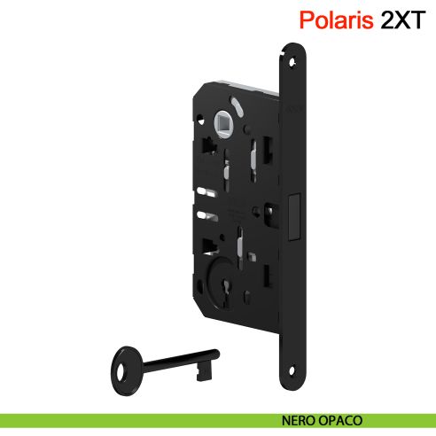 Serratura magnetica AGB Polaris 2XT chiave interasse 90 mm - nero opaco