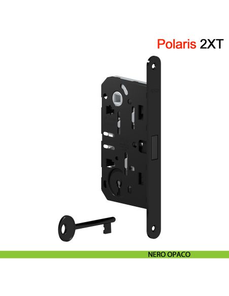 Serratura magnetica AGB Polaris 2XT chiave interasse 90 mm - nero opaco