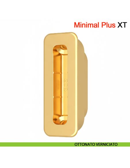 Incontro Minimal Plus XT per serratura magnetica AGB per legno - ottone verniciato