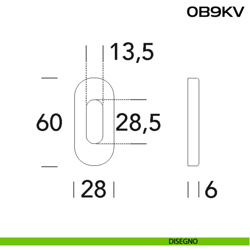 Bocchetta coprivite foro cilindro ovale 0B9 KV Reguitti Inox