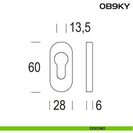 Bocchetta coprivite foro yale ovale 0B9 KY Reguitti Inox 2