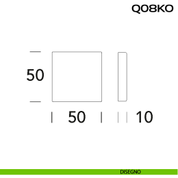 Bocchetta coprivite quadrata cieca 50x50x10 mm Q08 KO Reguitti Inox 2