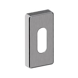 Bocchetta coprivite foro cilindro rettangolare Q09 KV Reguitti Inox