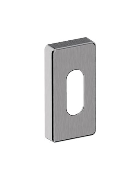 Bocchetta coprivite foro cilindro rettangolare Q09 KV Reguitti Inox