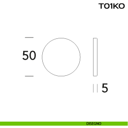 Bocchetta coprivite tonda cieca diametro 50x5 mm T01 KO Reguitti Inox 2