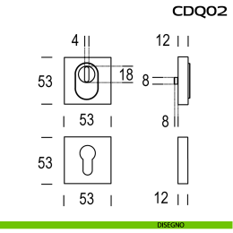 Bocchette di sicurezza quadrate 53x53 mm CDQ02 Reguitti 2