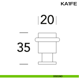 Fermaporta in acciaio a pavimento diametro 20 mm KA1 FE Reguitti Inox 2