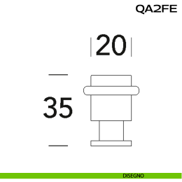 Fermaporta in acciaio a pavimento 20x20 mm QA2 FE Reguitti Inox 2