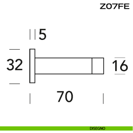 Fermaporta in acciaio a muro diametro 16 mm Z07 FE Reguitti Inox 2
