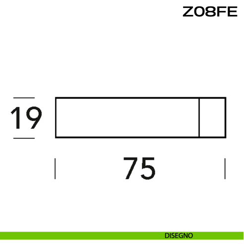 Fermaporta a muro in acciaio diametro 16 mm Z08 FE Reguitti Inox disegno