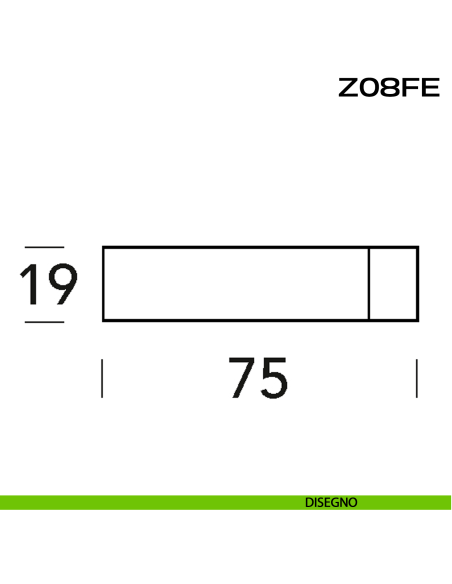 Fermaporta a muro in acciaio diametro 16 mm Z08 FE Reguitti Inox disegno