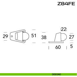 Fermaporta a pavimento tipo pesante Z84 FE Reguitti Inox 2