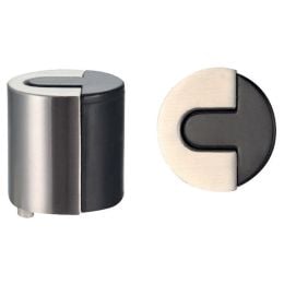 Fermaporta moderno in acciaio diametro 40 mm Z86 FE Reguitti Inox