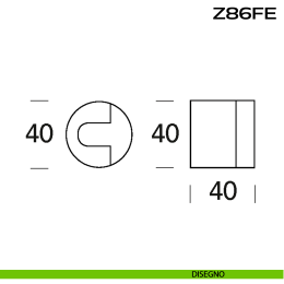 Fermaporta moderno in acciaio diametro 40 mm Z86 FE Reguitti Inox 2