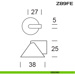 Fermaporta in acciaio moderno diametro 48 mm Z89 FE Reguitti Inox 2