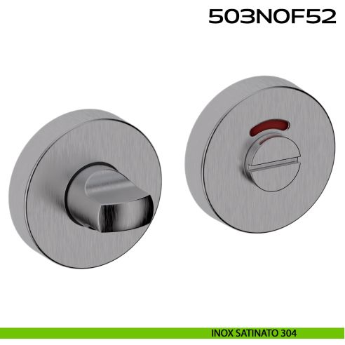 Nottolino per bagno libero occupato rosetta tonda 503 Reguitti Inox - inox satinato 304