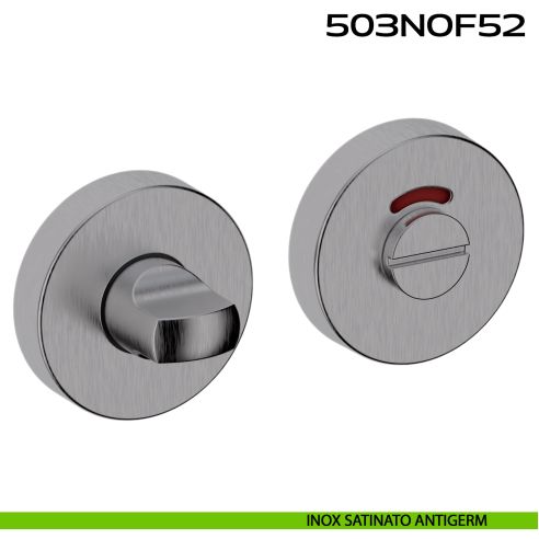 Nottolino per bagno libero occupato rosetta tonda 503 Reguitti Inox - inox satinato antigerm