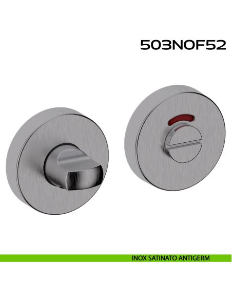 Nottolino per bagno libero occupato rosetta tonda 503 Reguitti Inox - inox satinato antigerm