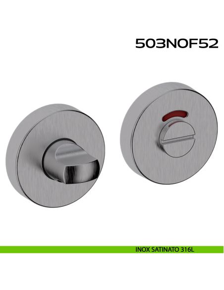 Nottolino per bagno libero occupato rosetta tonda 503 Reguitti Inox - inox satinato 316L