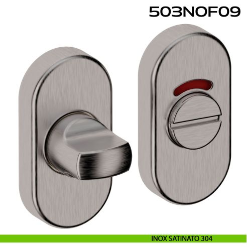Nottolino WC libero occupato con rosetta ovale 503 Reguitti Inox - inox satinato 304
