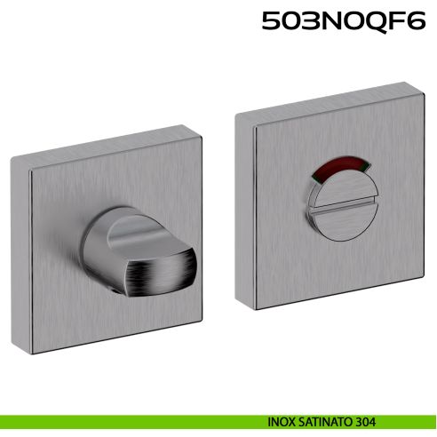 Nottolino WC libero occupato rosetta quadrata 503 Reguitti Inox - inox satinato 304