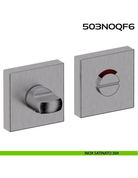Nottolino WC libero occupato rosetta quadrata 503 Reguitti Inox - inox satinato 304
