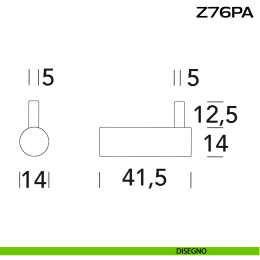 Appendiabiti moderno in acciaio Z76 PA Reguitti Inox 2