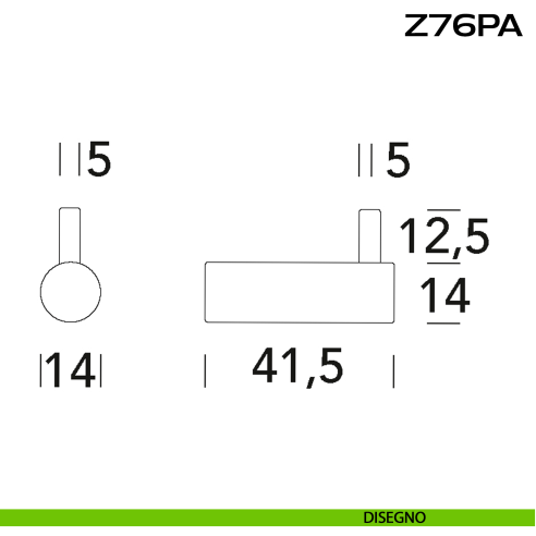 Appendiabiti moderno in acciaio Z76 PA Reguitti Inox disegno