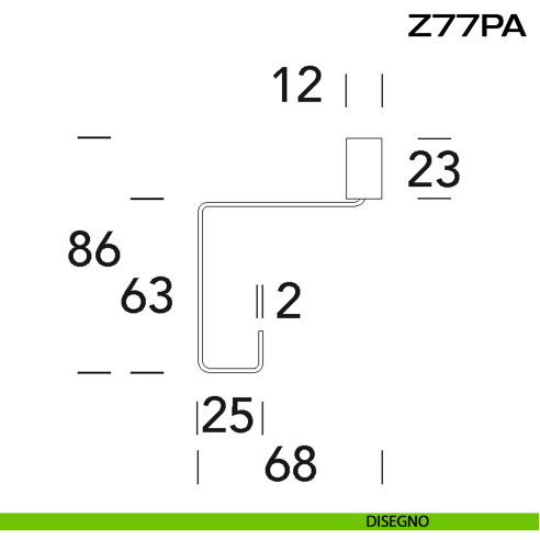 Appendiabiti da parete moderno in acciaio Z77 PA Reguitti Inox disegno