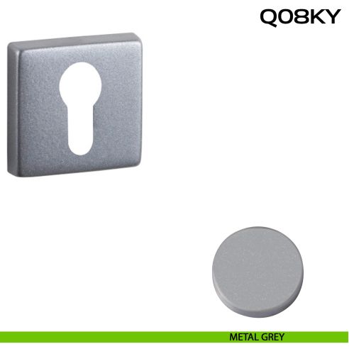 Bocchetta foro yale quadrata Q08 Reguitti - metal grey