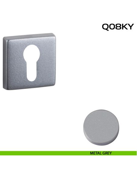 Bocchetta foro yale quadrata Q08 Reguitti - metal grey