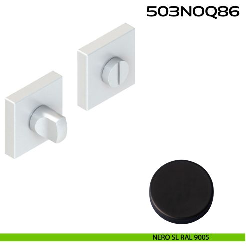Nottolino WC quadrato in Alluminio 503N0Q86 Reguitti nero
