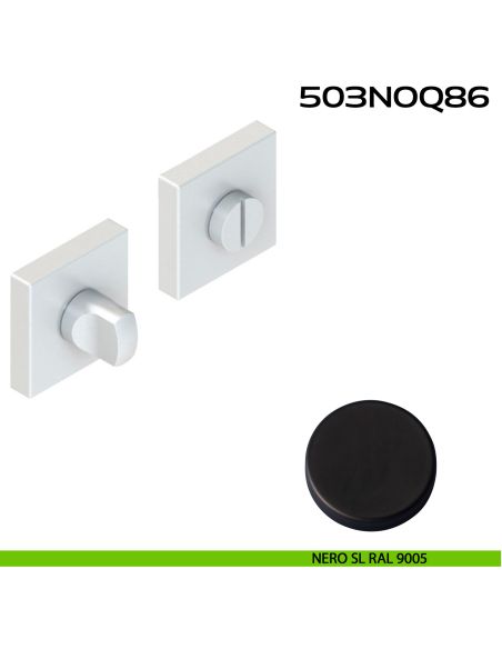 Nottolino WC quadrato in Alluminio 503N0Q86 Reguitti nero