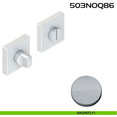 Nottolino WC quadrato in Alluminio 503N0Q86 Reguitti argento