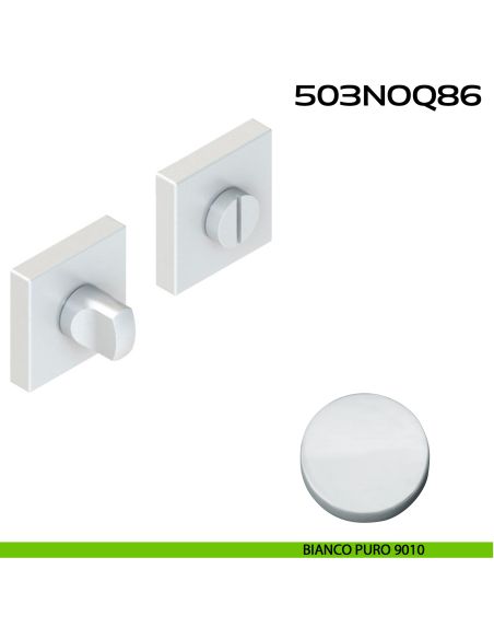Nottolino WC quadrato in Alluminio 503N0Q86 Reguitti bianco