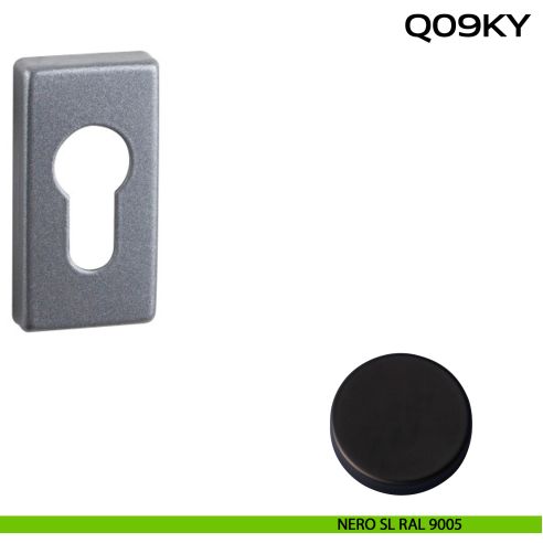 Bocchetta foro yale rettangolare Q09 Reguitti nero