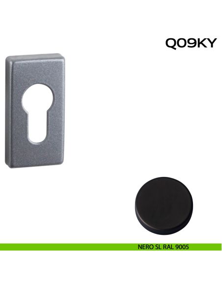 Bocchetta foro yale rettangolare Q09 Reguitti nero