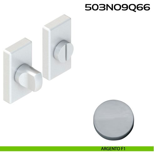 Nottolino WC rettangolare in Alluminio 503NO9Q66 Reguitti argento